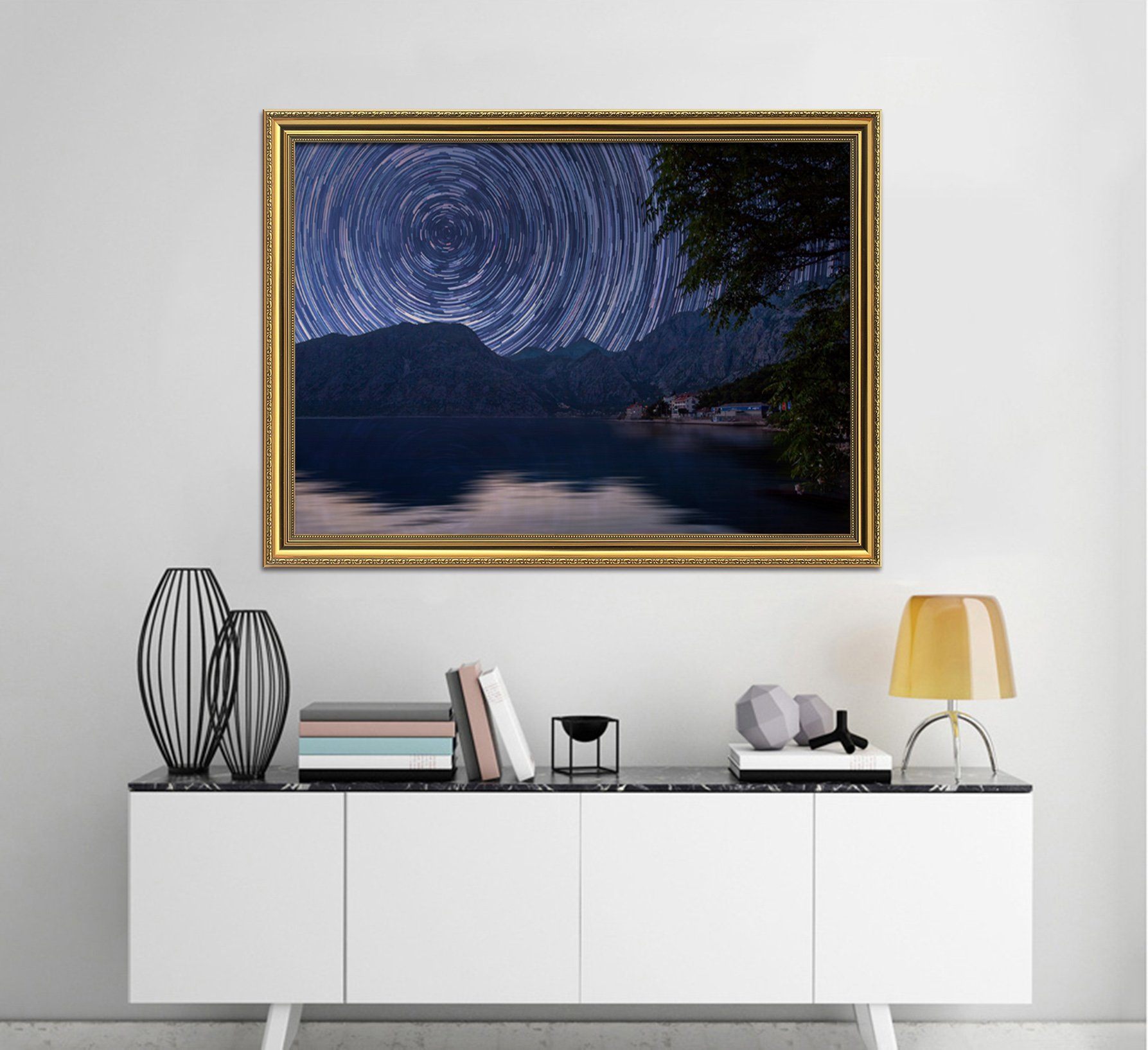3D Star Vortex 036 Fake Framed Print Painting Wallpaper AJ Creativity Home