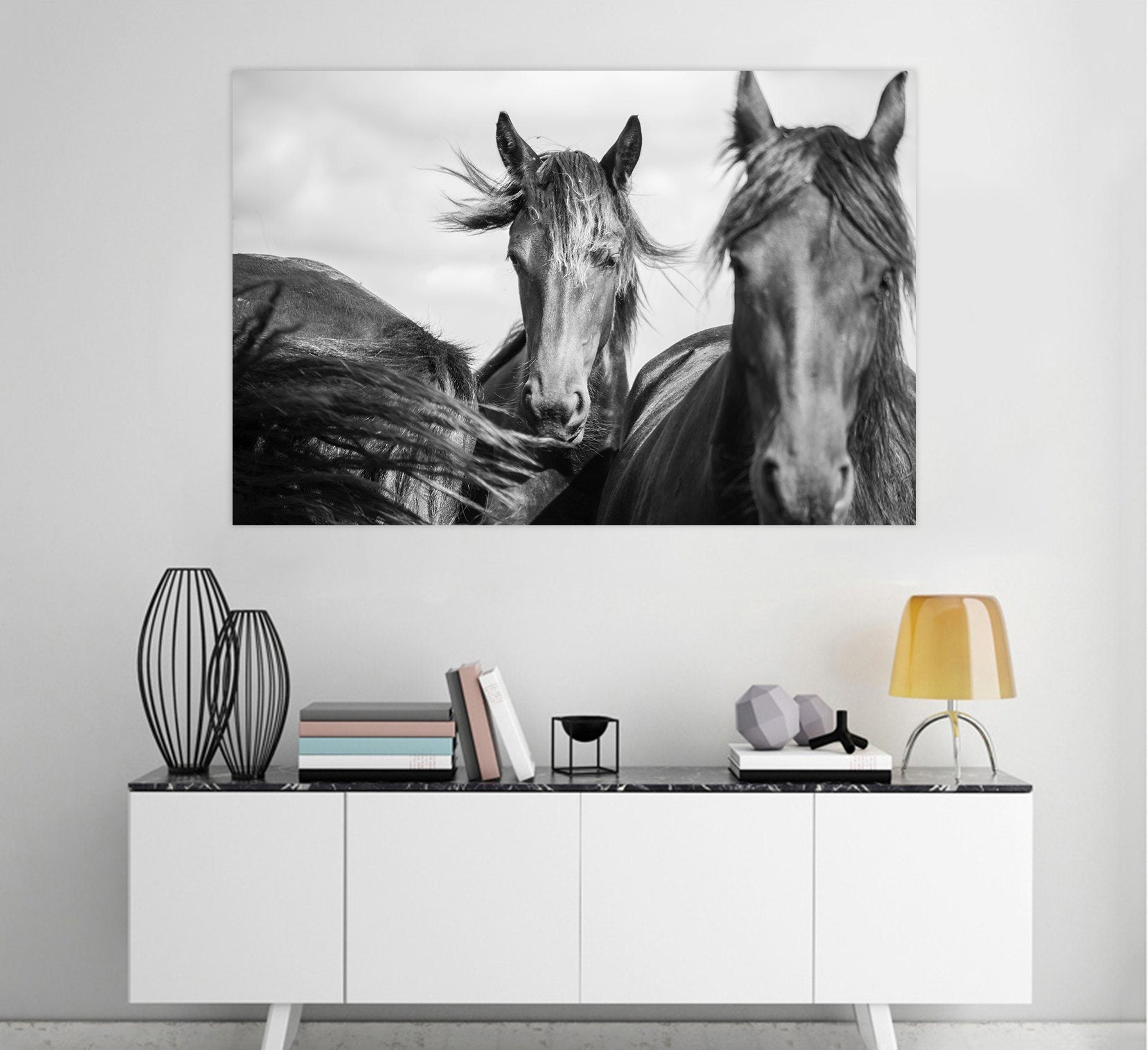 3D Grey Horse 82 Animal Wall Stickers Wallpaper AJ Wallpaper 2