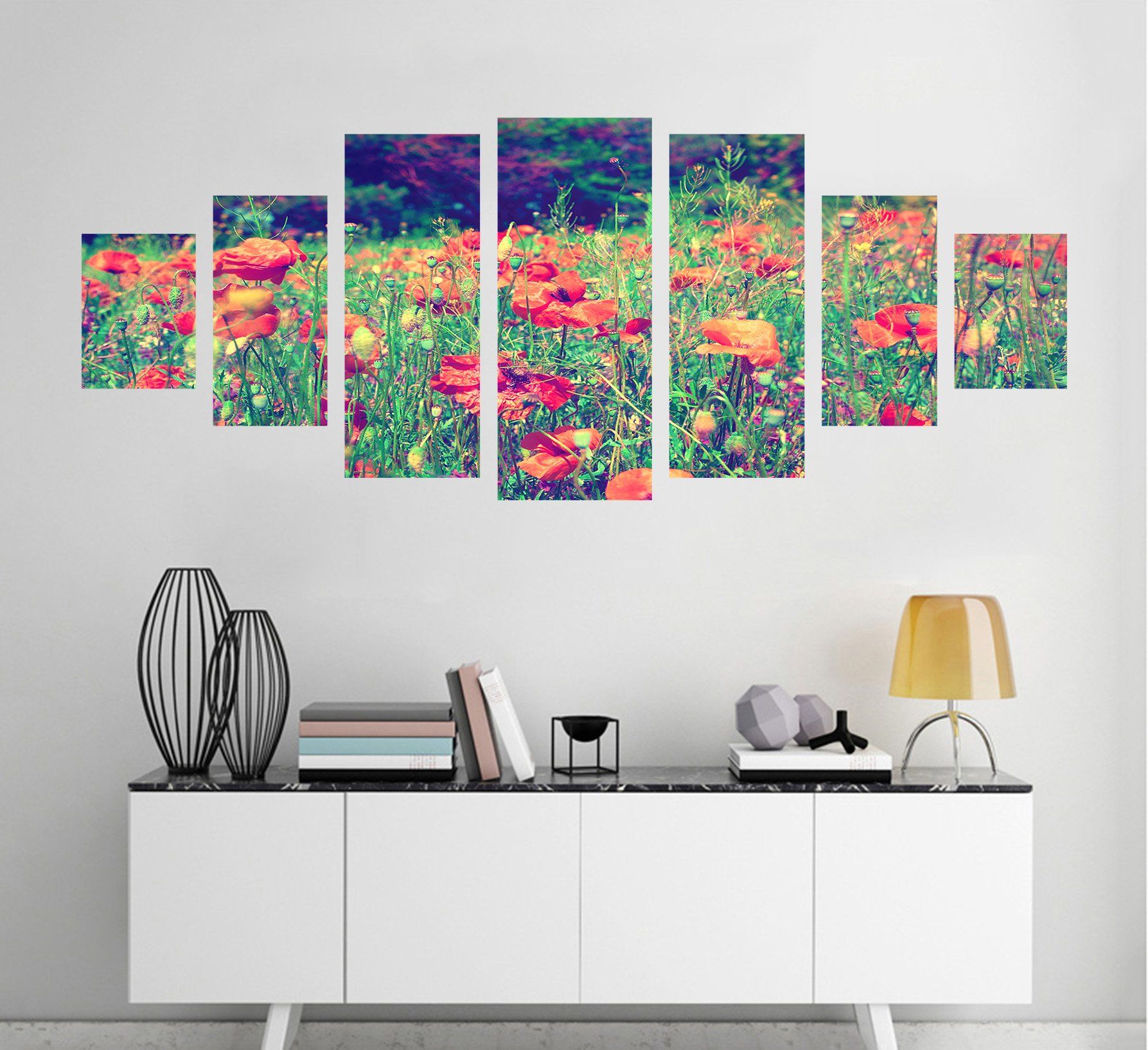3D Flower Land 043 Unframed Print Wallpaper Wallpaper AJ Wallpaper