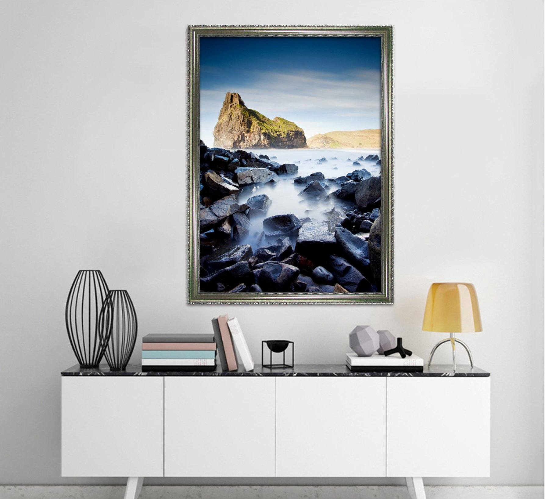 3D Stone Blocks 148 Fake Framed Print Painting Wallpaper AJ Creativity Home