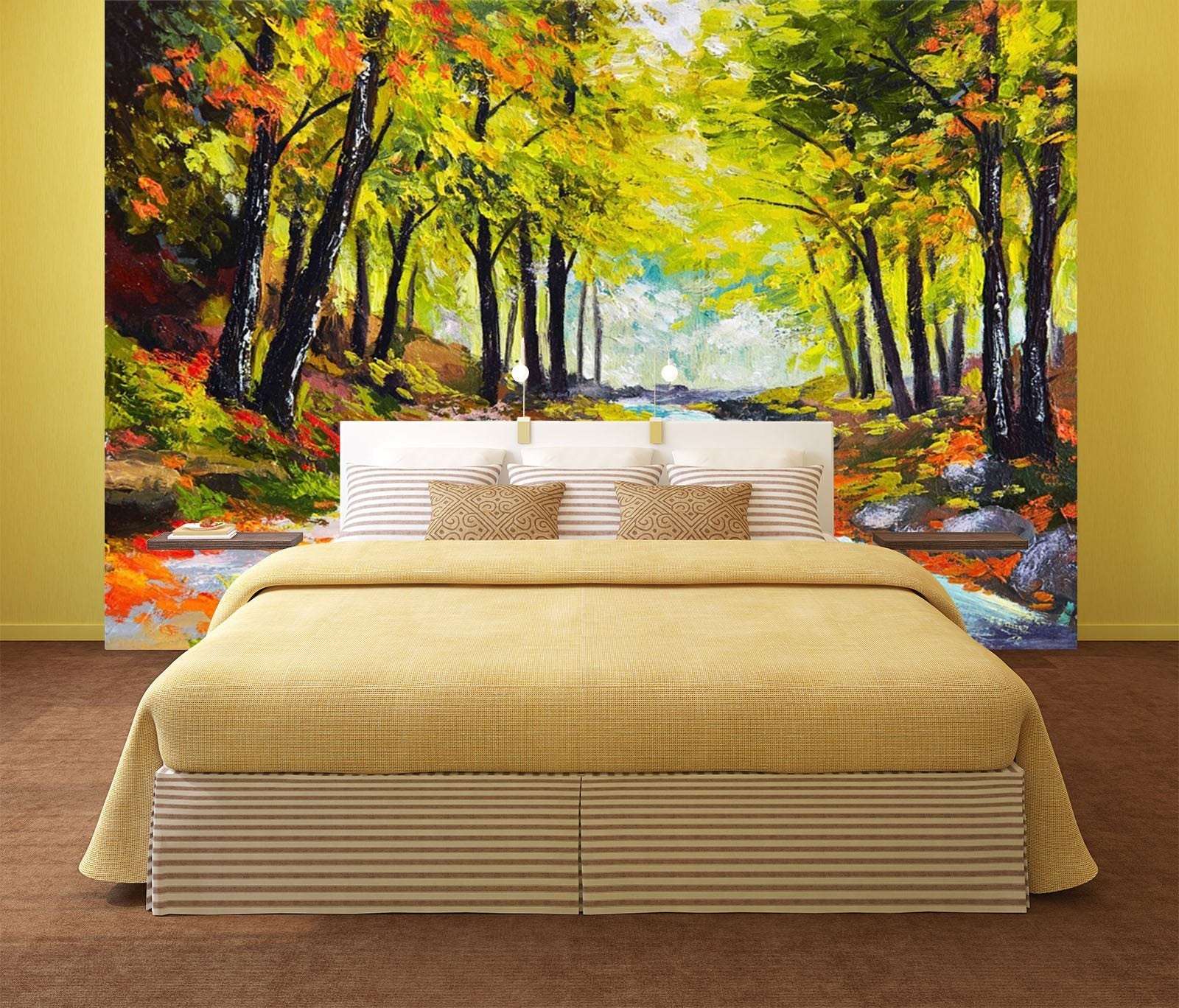3D Forest River Flowing 823 Wallpaper AJ Wallpaper