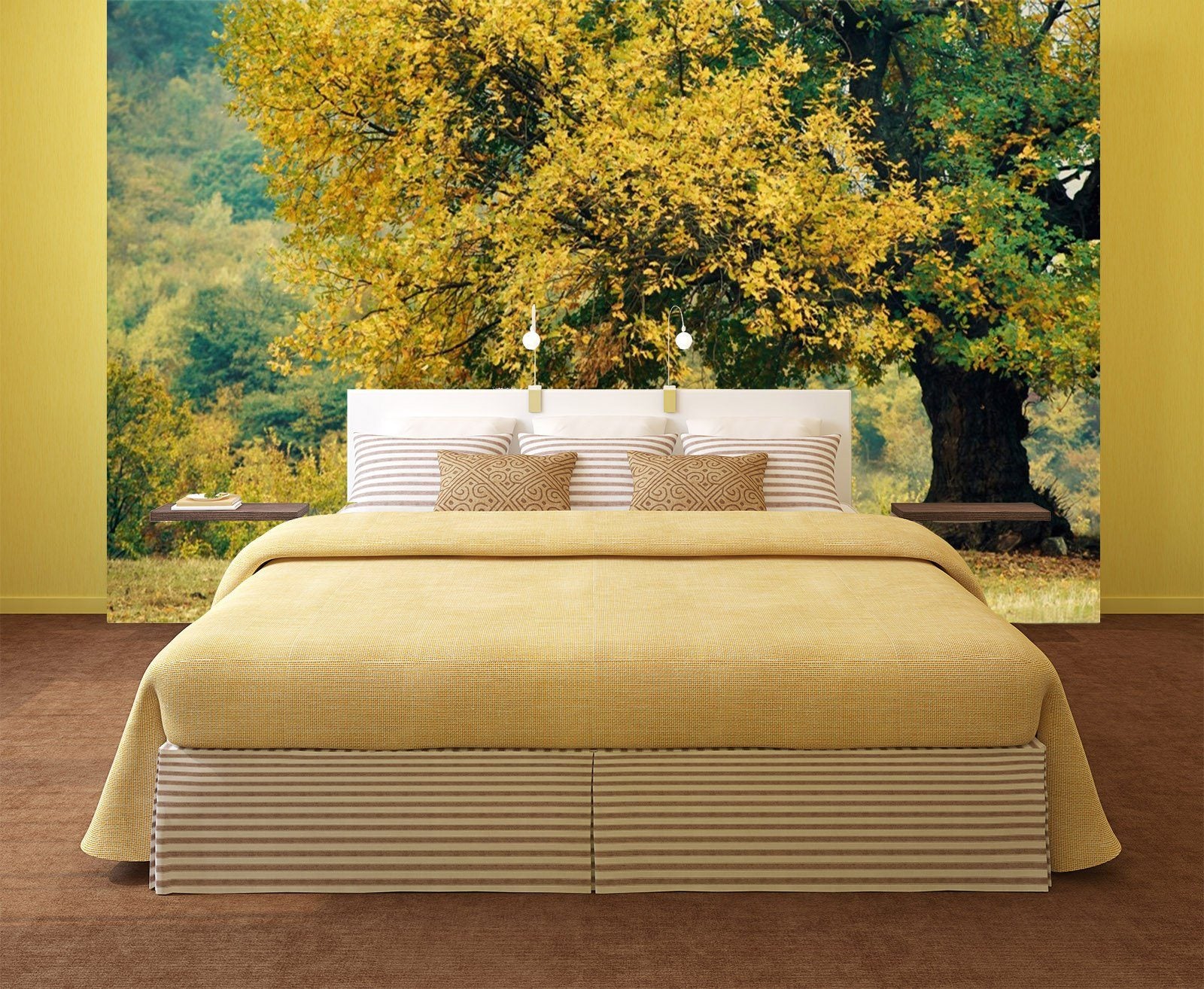 3D Poplar Tree Scenery 074 Wallpaper AJ Wallpaper