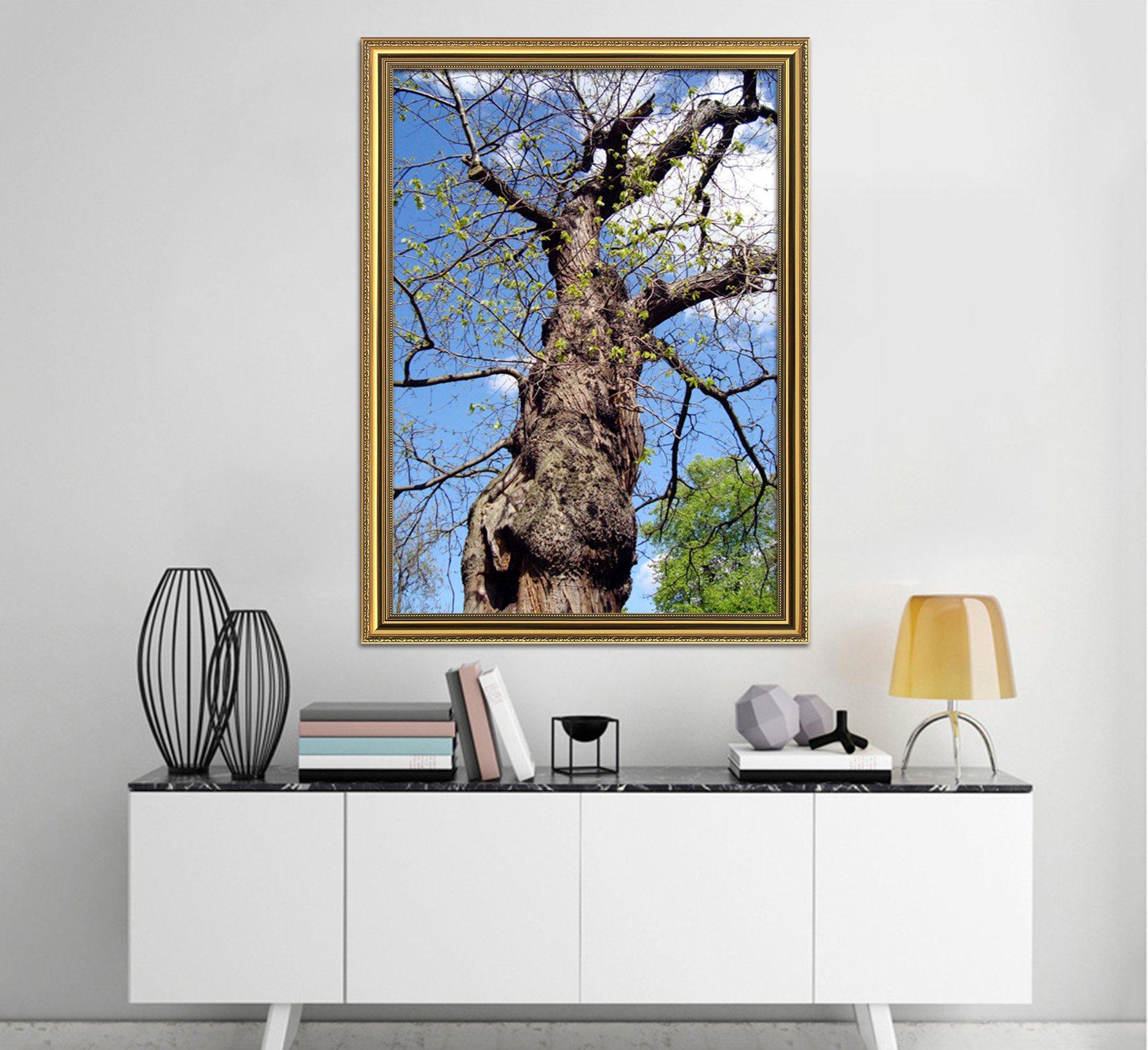 3D Lonely Tree 069 Fake Framed Print Painting Wallpaper AJ Creativity Home