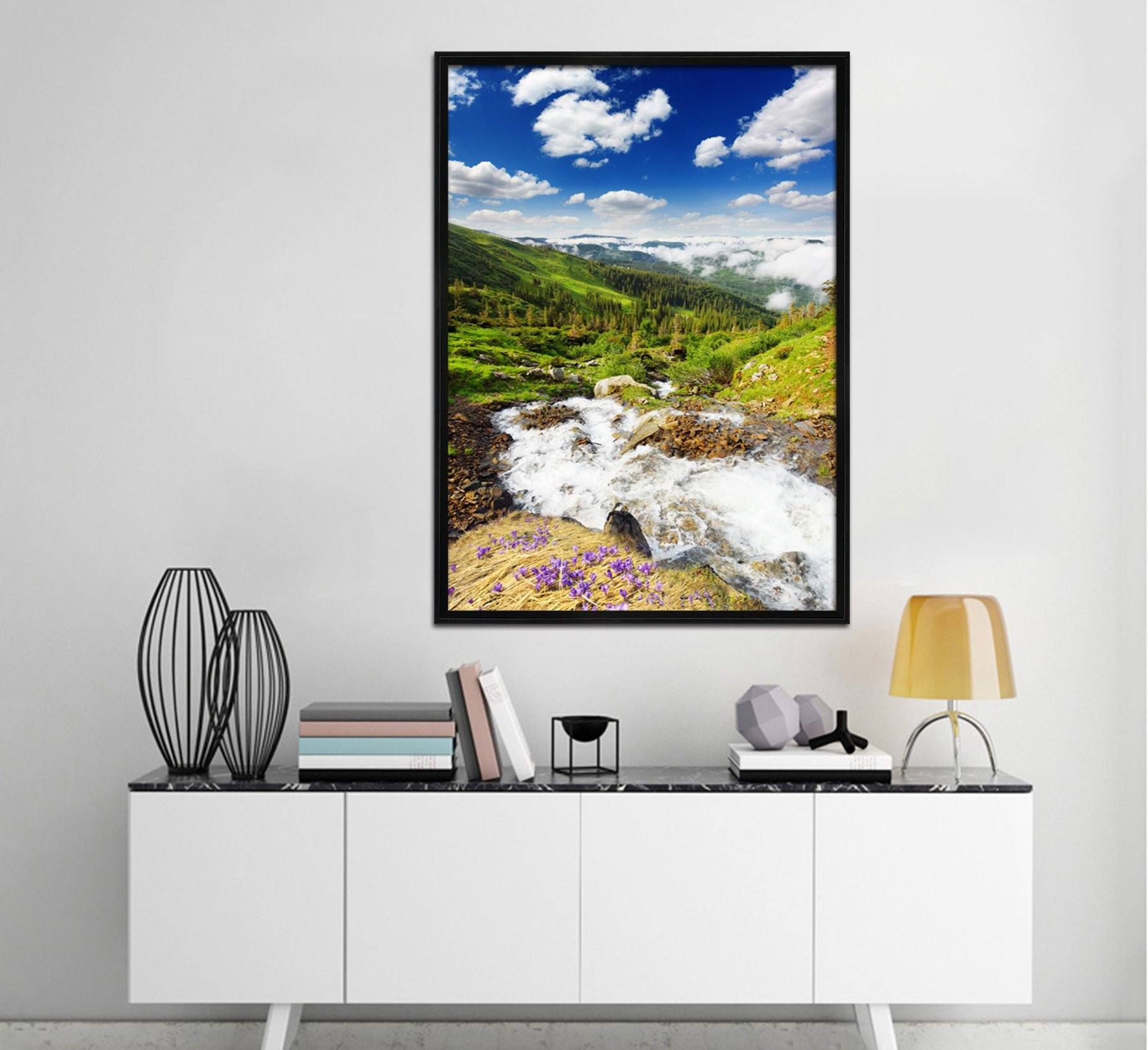 3D Forest Field 116 Fake Framed Print Painting Wallpaper AJ Creativity Home