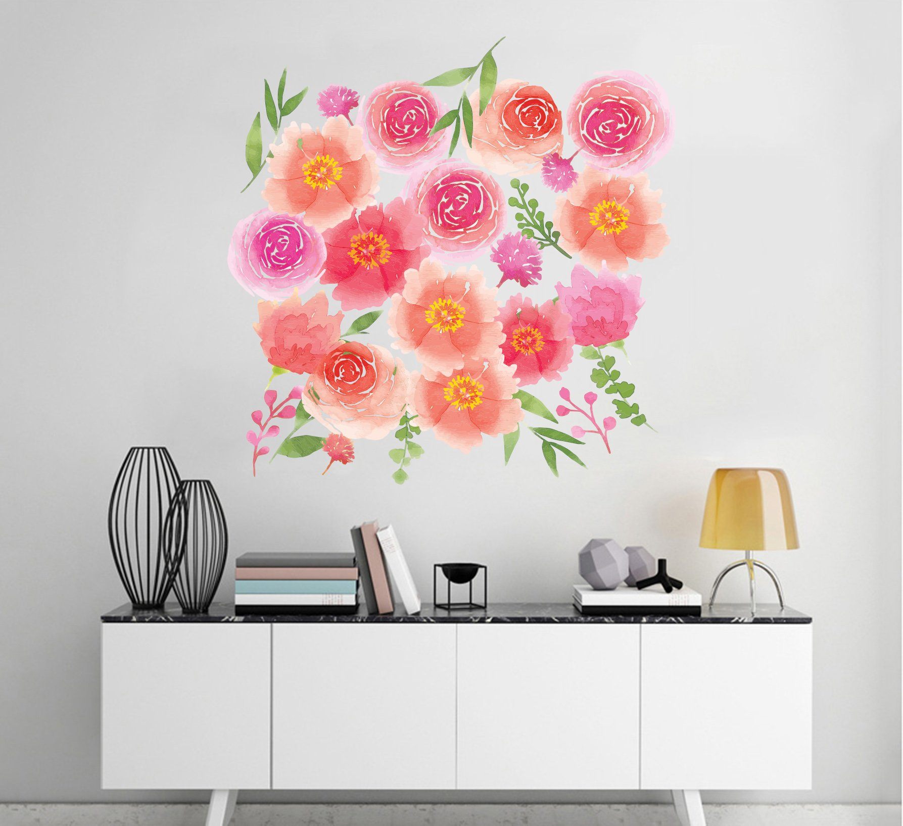 3D Doodle Bouquet 246 Wall Stickers Wallpaper AJ Wallpaper