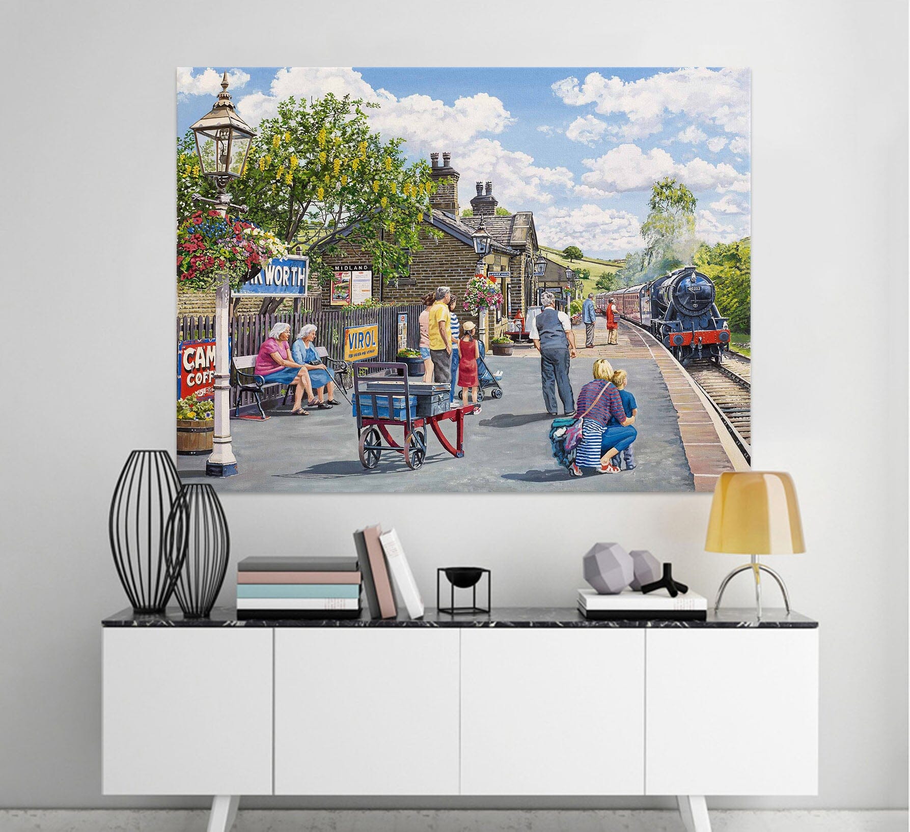 3D Oakworth Station 051 Trevor Mitchell Wall Sticker Wallpaper AJ Wallpaper 2