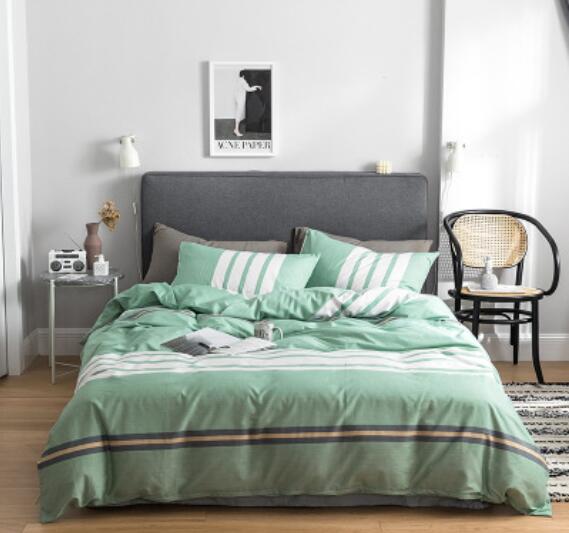 3D Green Horizontal Stripes 40138 Bed Pillowcases Quilt