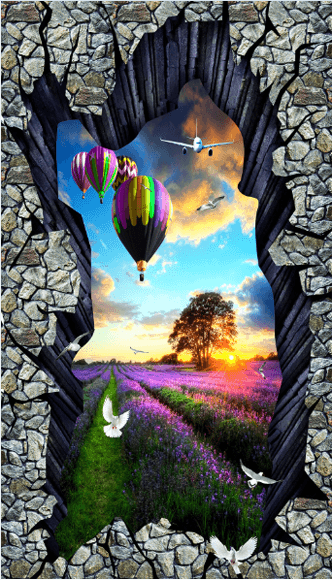 3D Flowers Field Floor Mural Wallpaper AJ Wallpaper 2