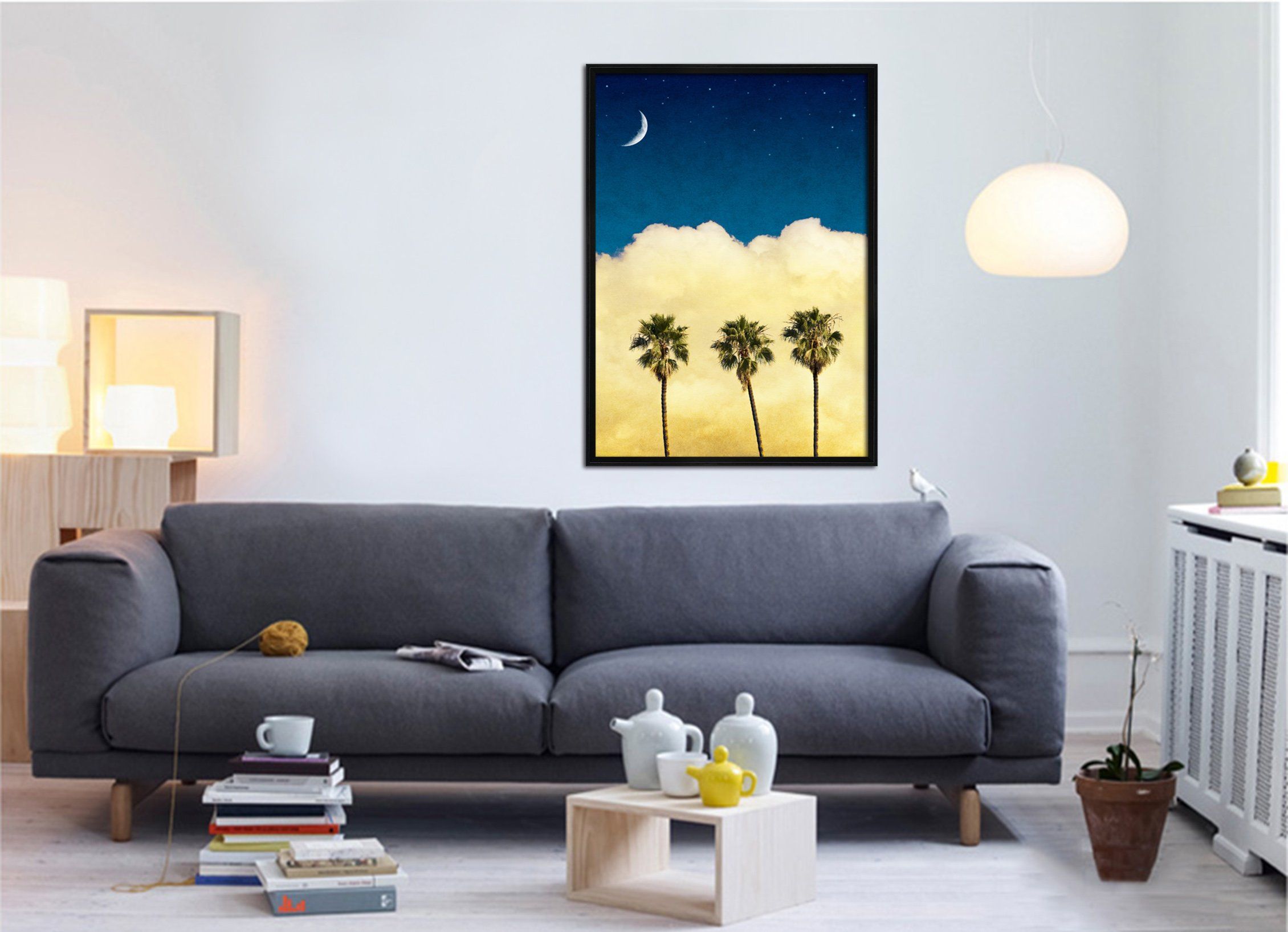 3D Meniscus Cloud 023 Fake Framed Print Painting Wallpaper AJ Creativity Home