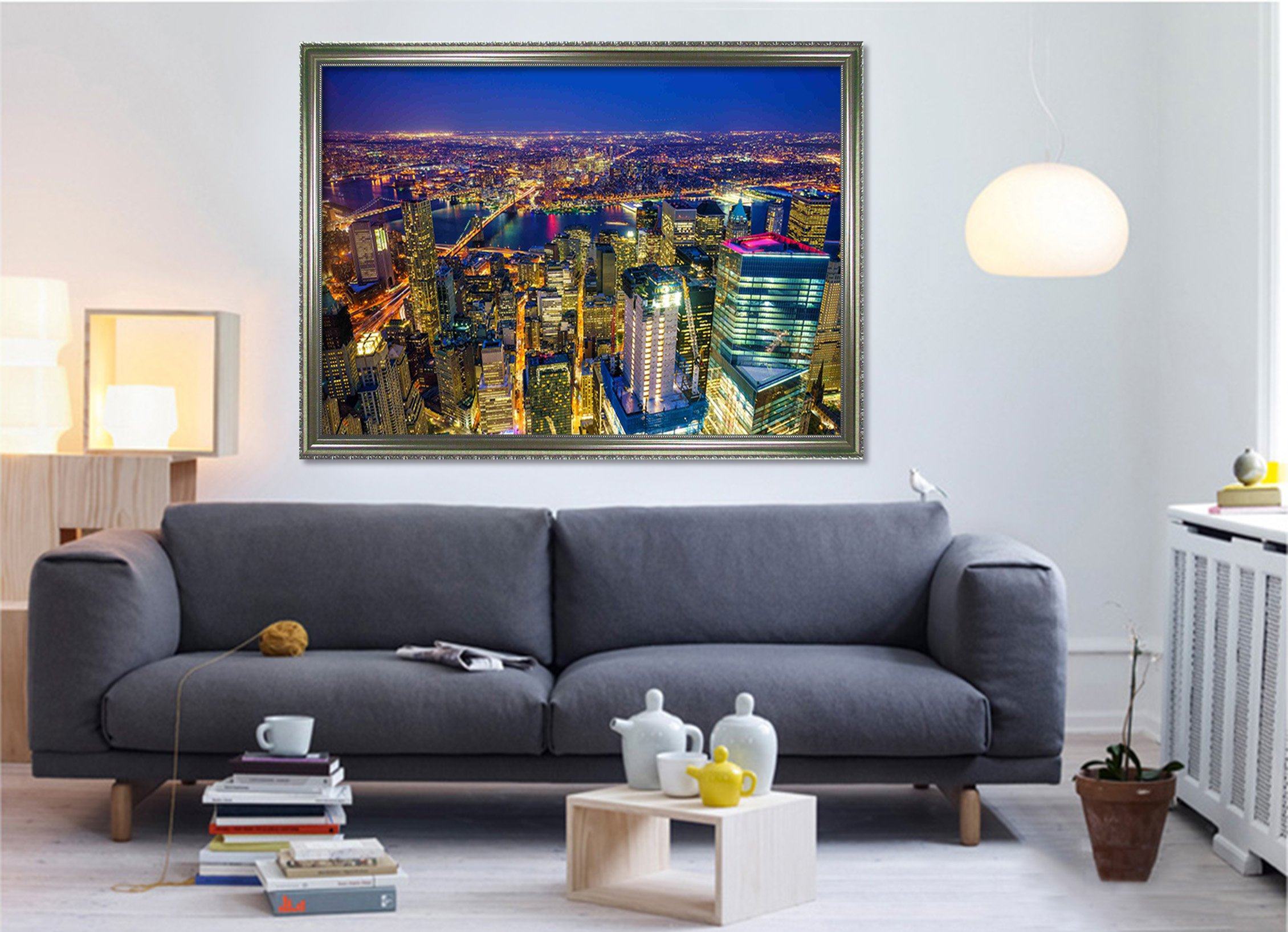 3D Big City 153 Fake Framed Print Painting Wallpaper AJ Creativity Home