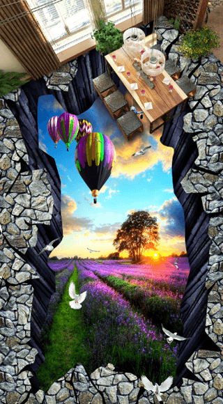 3D Flowers Field Floor Mural Wallpaper AJ Wallpaper 2
