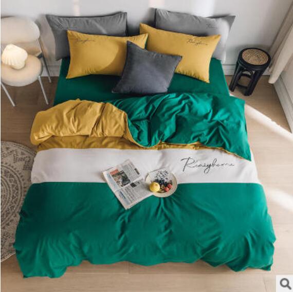 3D Yellow White Green 30074 Bed Pillowcases Quilt