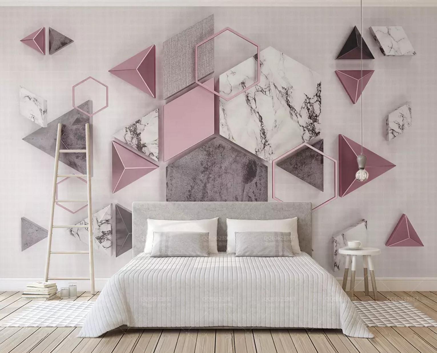 3D Triangle Marble WC561 Wall Murals