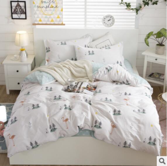 3D Small Tree Flamingo 18146 Bed Pillowcases Quilt