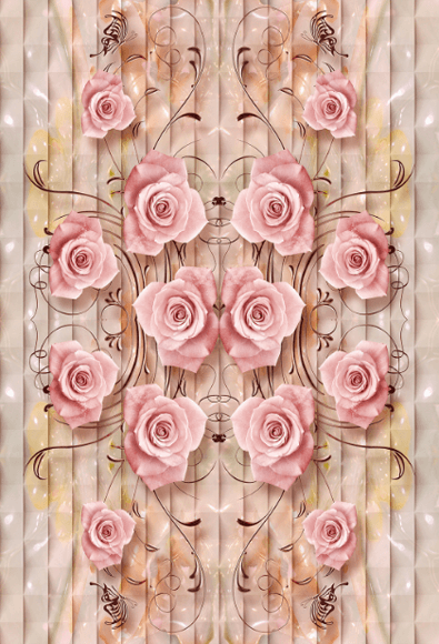 3D Elegant Blossoms Floor Mural Wallpaper AJ Wallpaper 2
