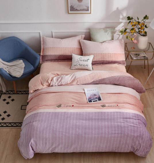 3D Pink Light Purple 20156 Bed Pillowcases Quilt