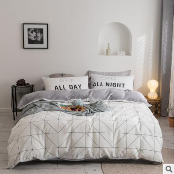 3D Line White 30104 Bed Pillowcases Quilt
