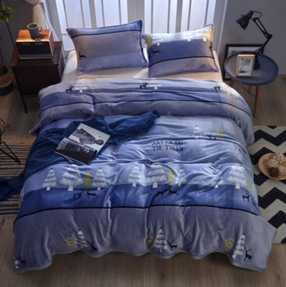 3D Blue Tree 20187 Bed Pillowcases Quilt
