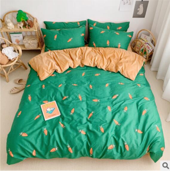 3D Green Carrot 18043 Bed Pillowcases Quilt