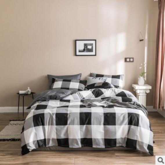 3D Black White Grid 30091 Bed Pillowcases Quilt
