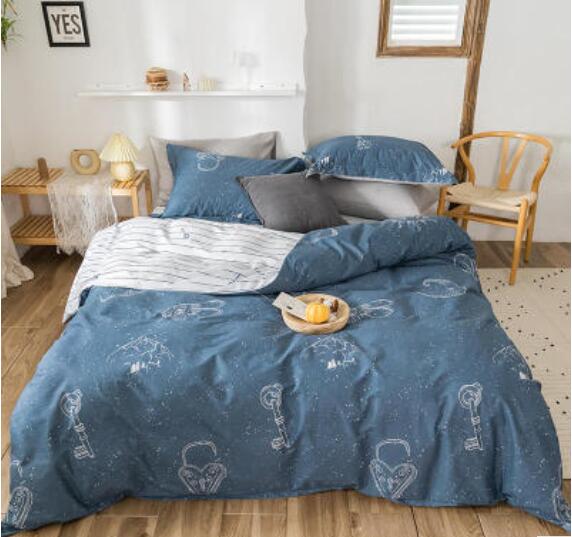 3D Line Key Lock 13177 Bed Pillowcases Quilt