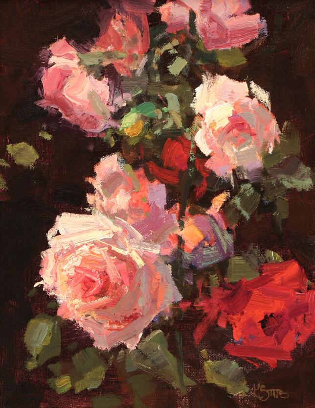 Red Blossoms Paint Wallpaper AJ Wallpaper