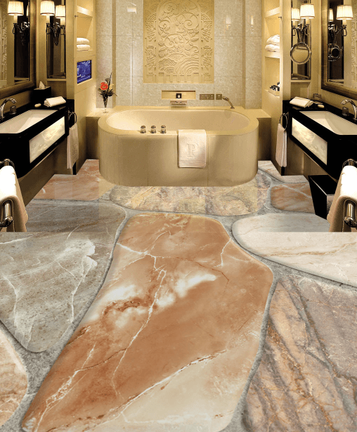 3D Water Stone 148 Floor Mural Wallpaper AJ Wallpaper 2