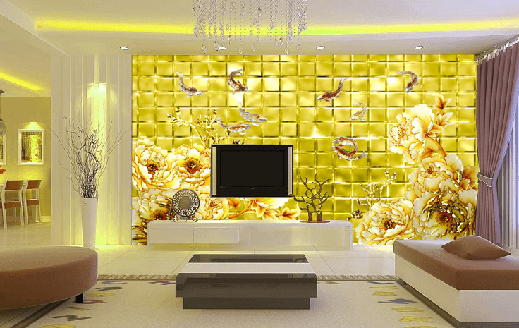 Yellow Squares Wallpaper AJ Wallpaper