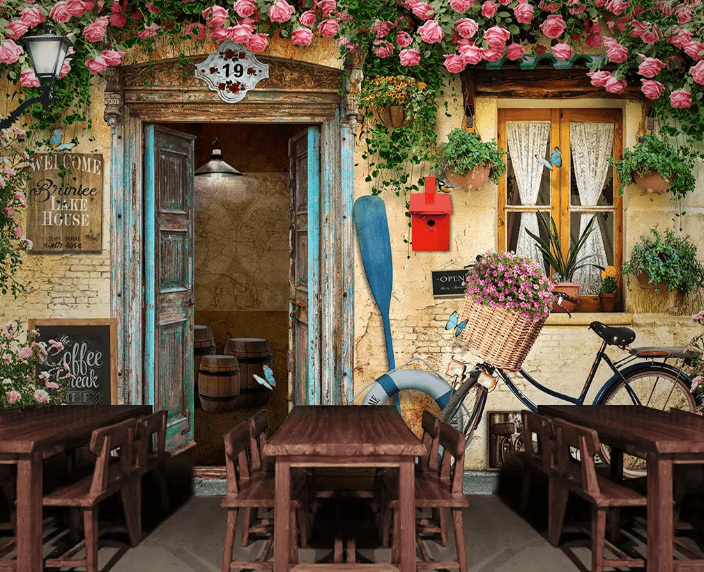 3D Door Decoration Flower 263 Wallpaper AJ Wallpaper 2