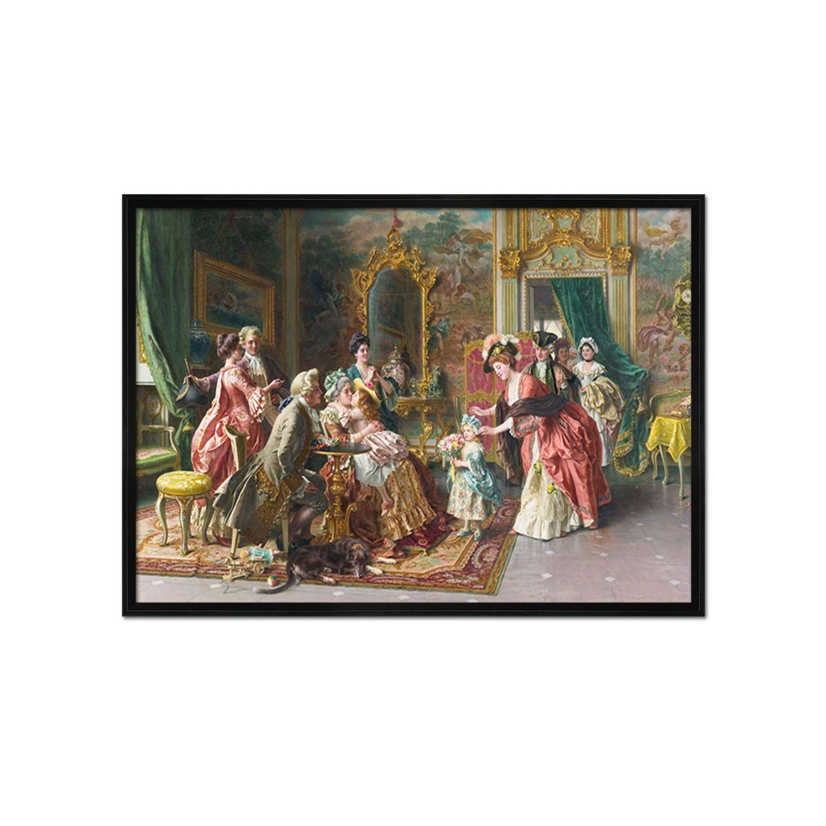 3D Family Gathering 143 Fake Framed Print Painting Wallpaper AJ Creativity Home