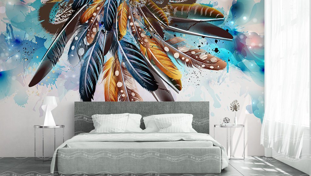 3D Feather 156 Wall Murals Wallpaper AJ Wallpaper 2