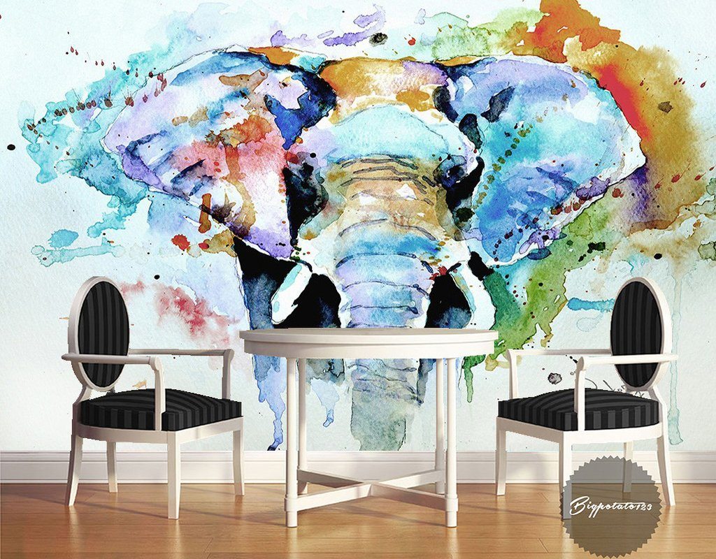 3D Graffiti Elephant 415 Wall Murals Wallpaper AJ Wallpaper 2