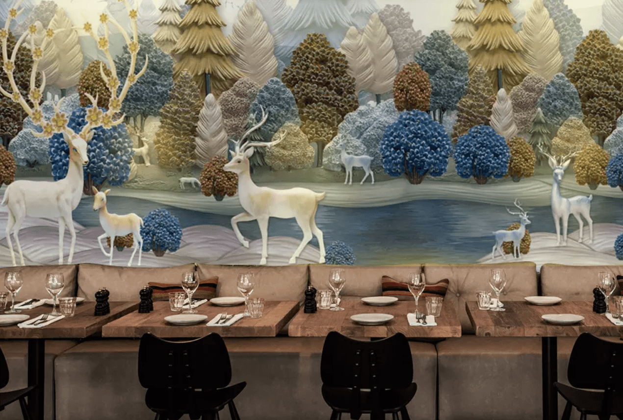 3D Woods White Deer 294 Wallpaper AJ Wallpaper 2