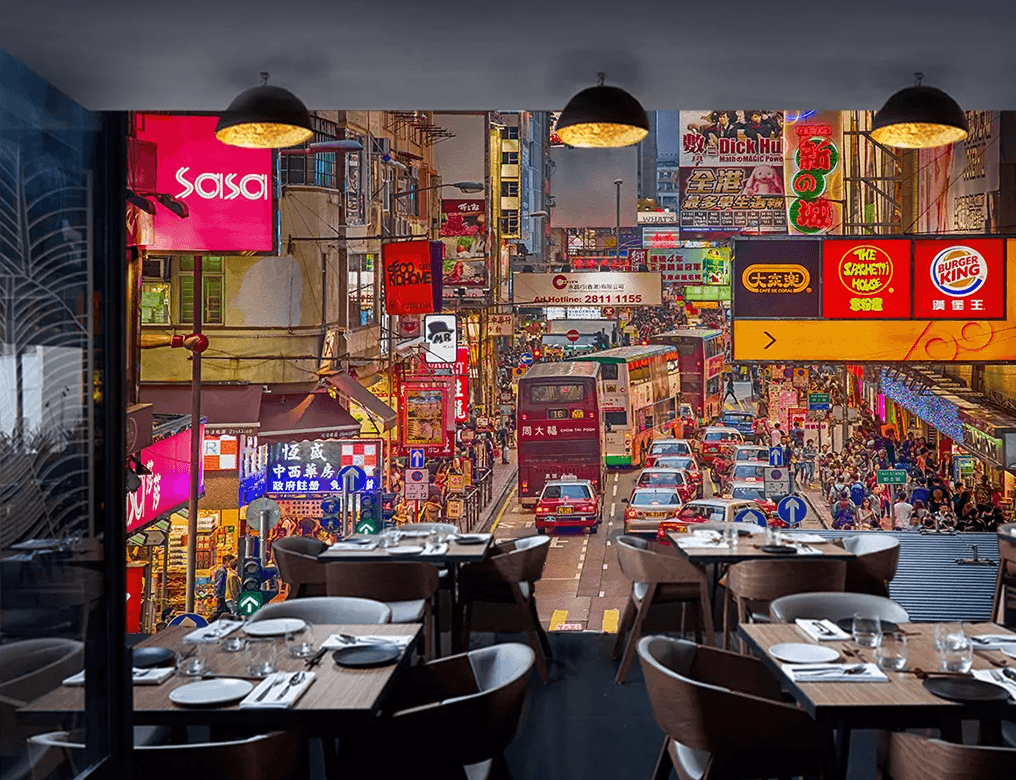 3D Hong Kong Street 167 Wallpaper AJ Wallpaper 2