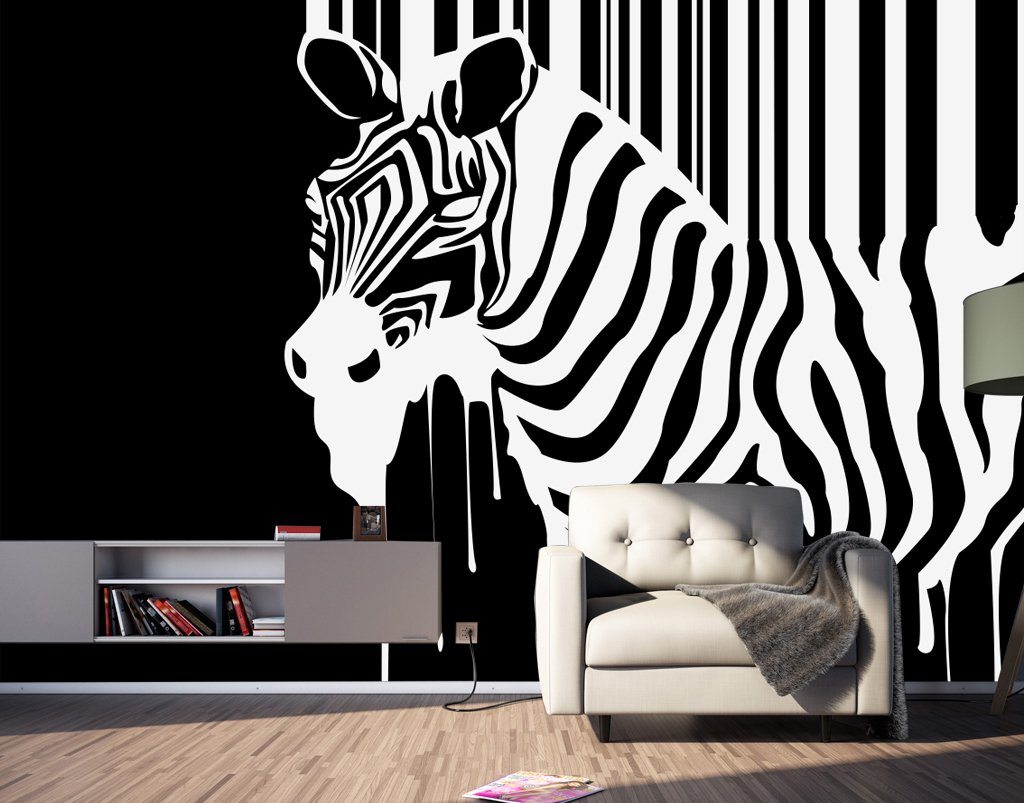 3D Zebra 449 Wall Murals Wallpaper AJ Wallpaper 2