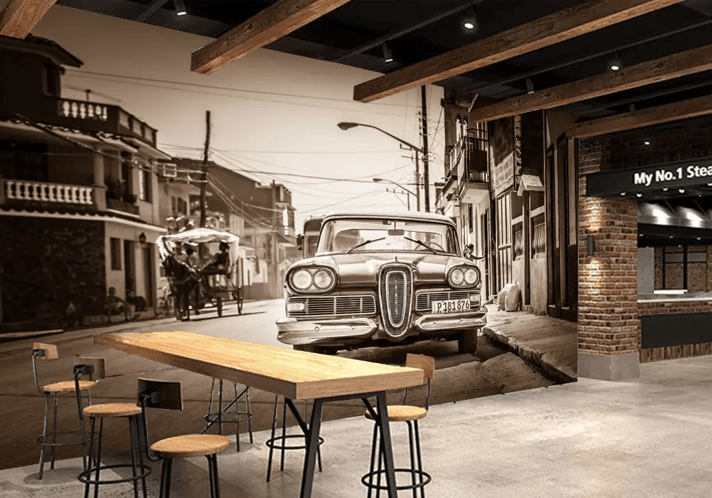 3D Retro Luxury Car 234 Wallpaper AJ Wallpaper 2