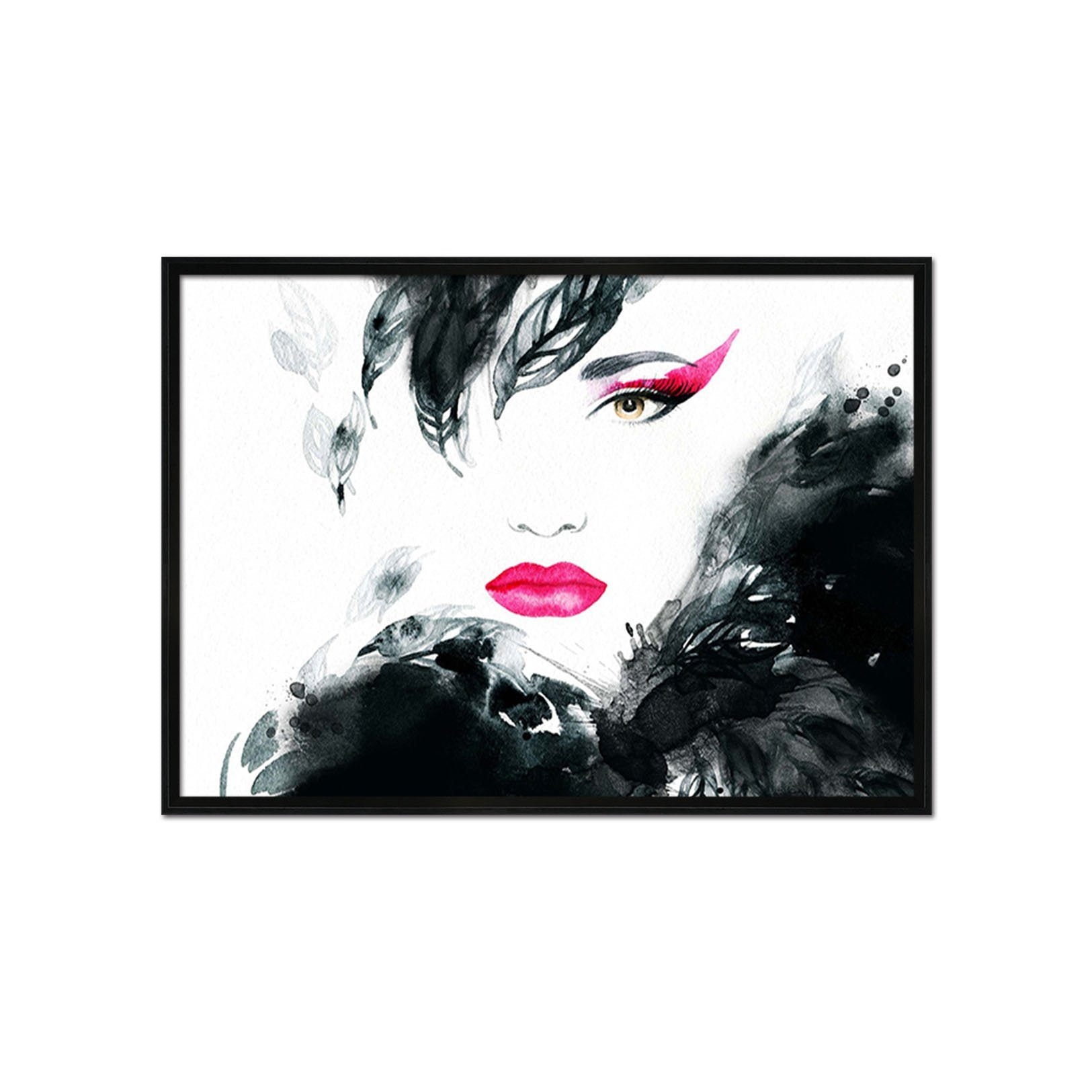 3D Red Lips 176 Fake Framed Print Painting Wallpaper AJ Creativity Home