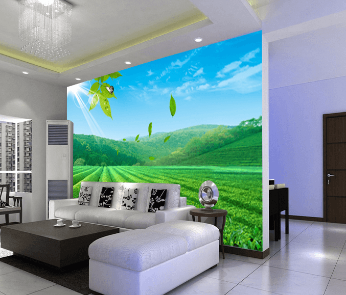 Green Tea Garden Wallpaper AJ Wallpaper