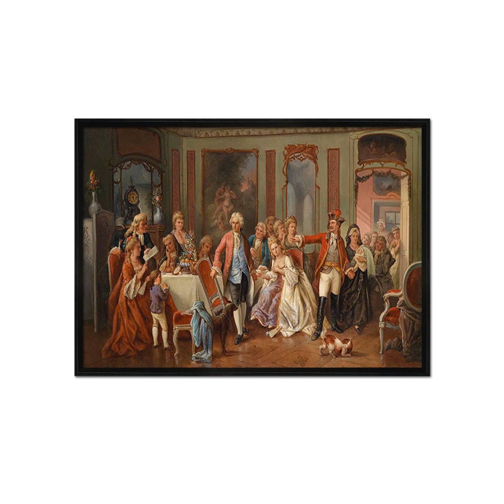 3D Students Attend Class 146 Fake Framed Print Painting Wallpaper AJ Creativity Home