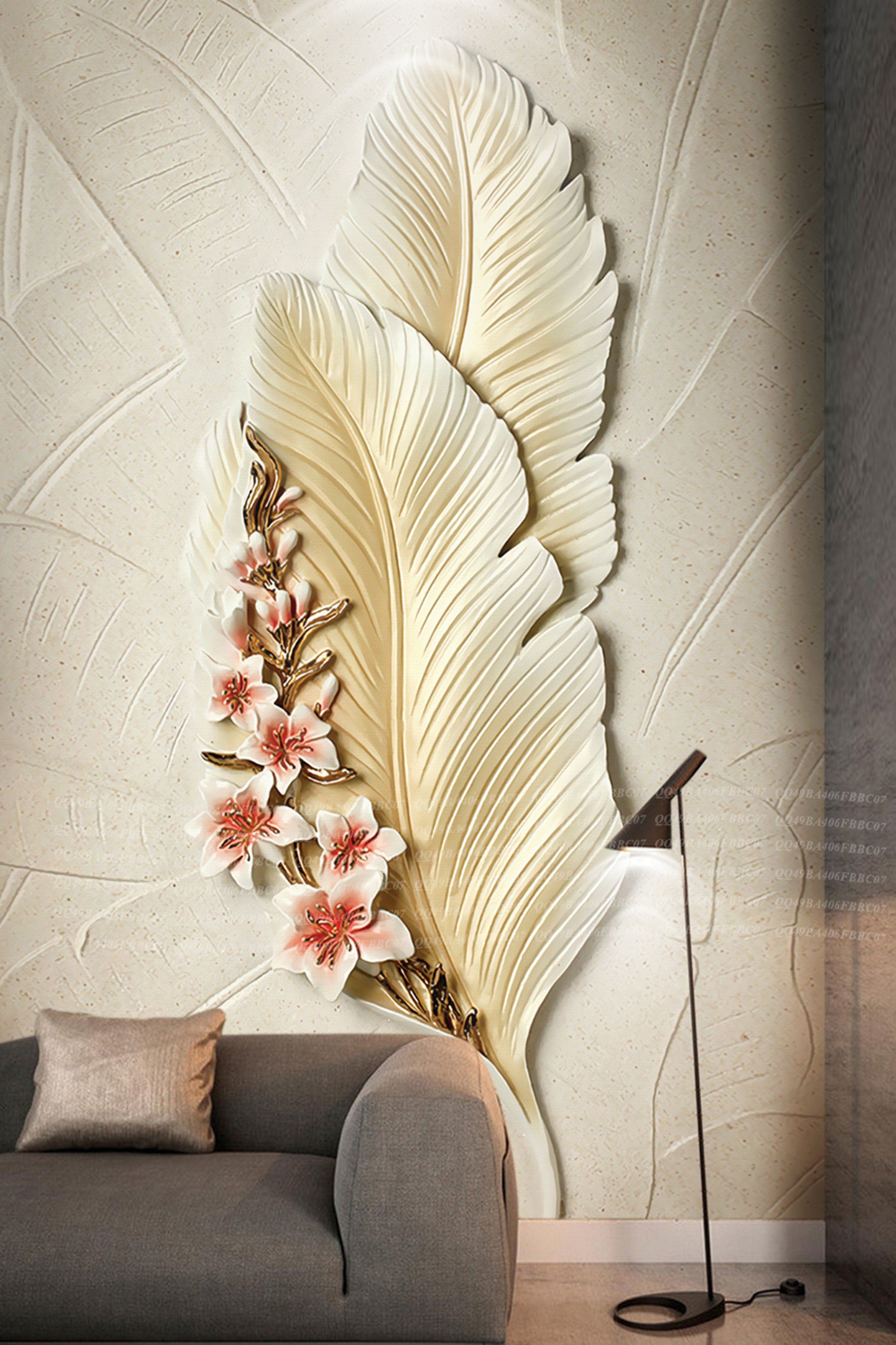 3D Feather 378 Wall Murals Wallpaper AJ Wallpaper 2