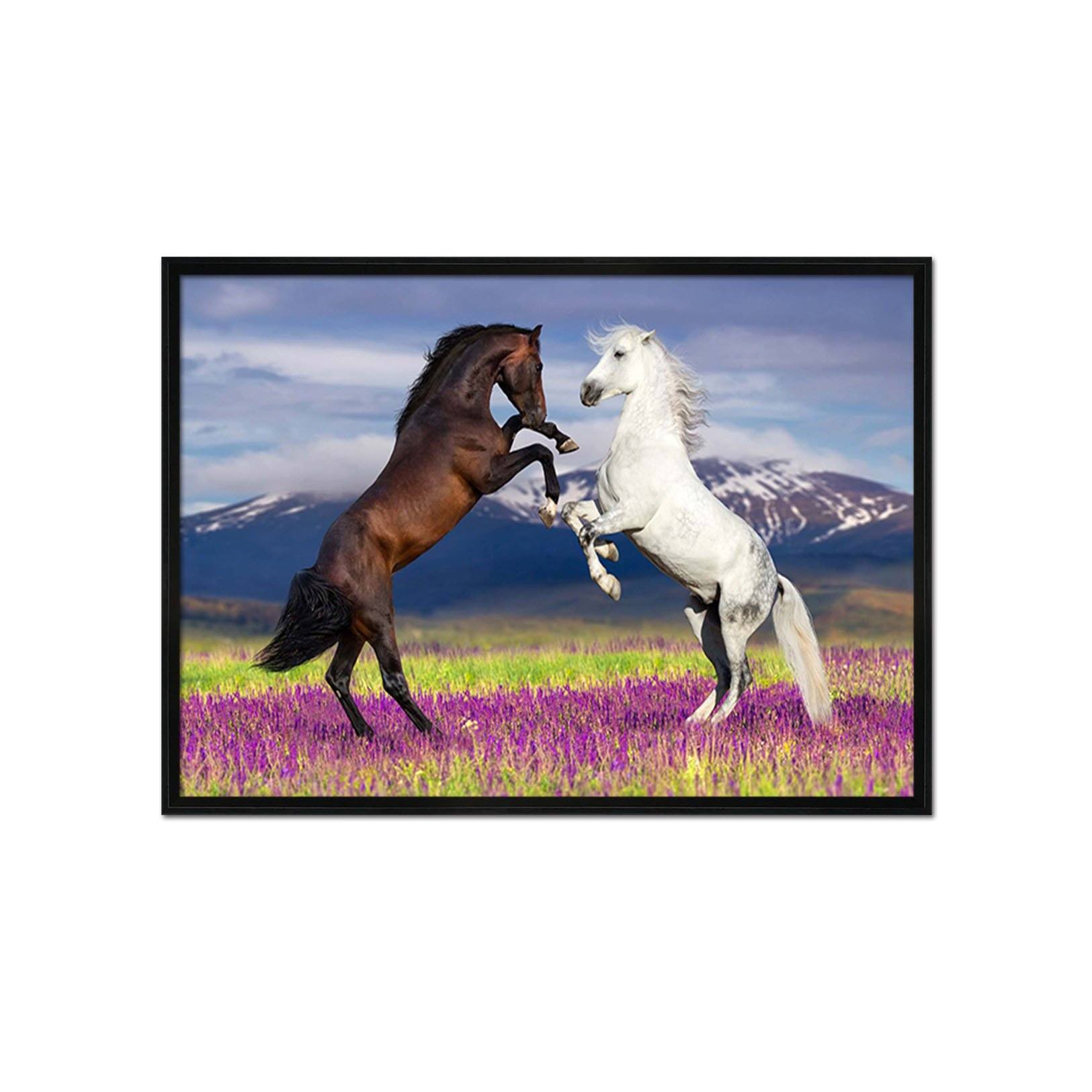 3D Lively Horse 061 Fake Framed Print Painting Wallpaper AJ Creativity Home