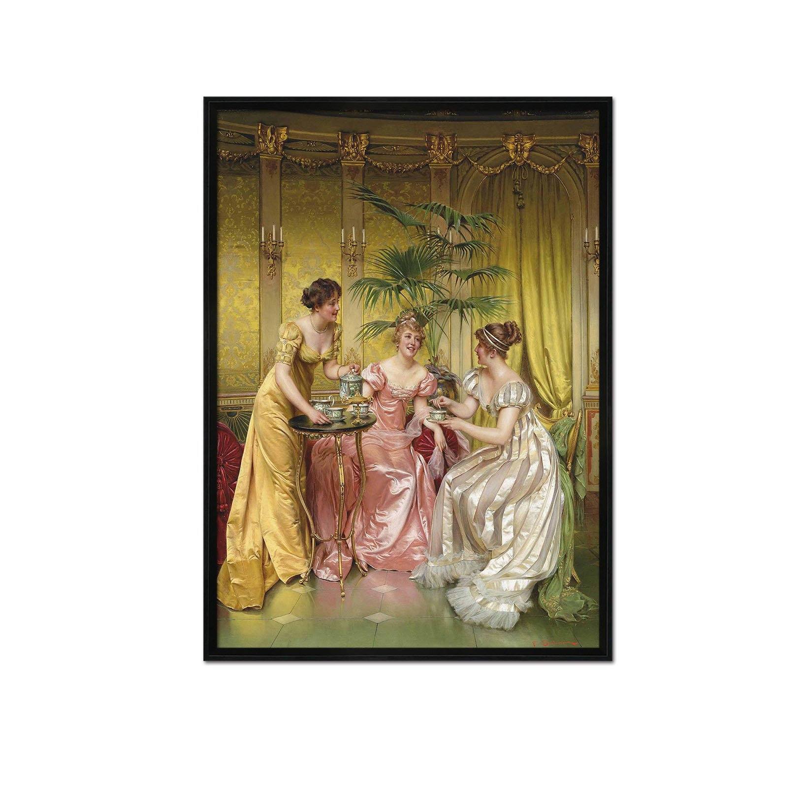 3D Afternoon Tea 149 Fake Framed Print Painting Wallpaper AJ Creativity Home
