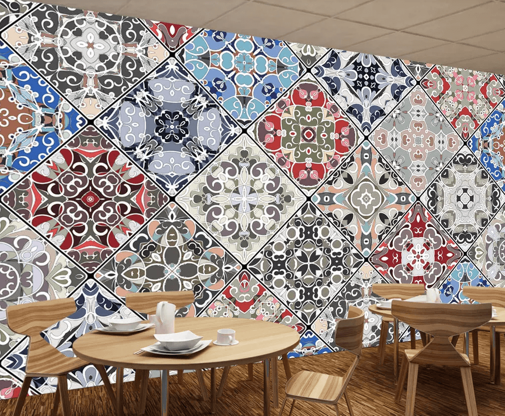 3D Square Pattern Flower 370 Wallpaper AJ Wallpaper 2