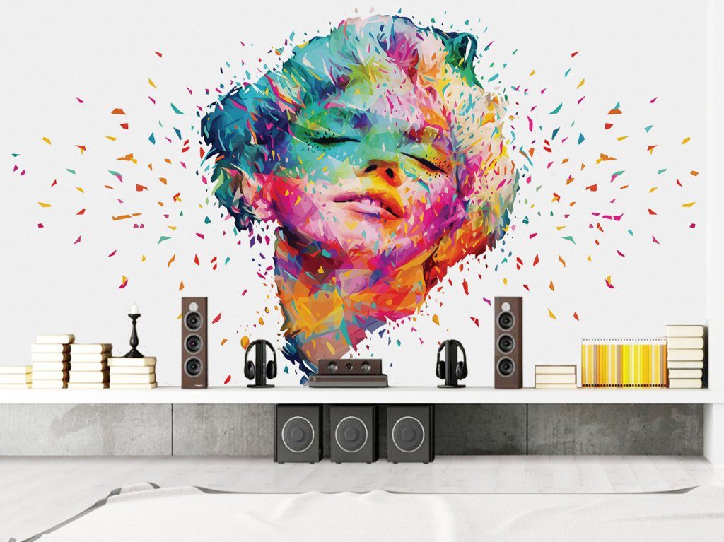 3D Color Lady Avatar 520 Wall Murals Wallpaper AJ Wallpaper 2