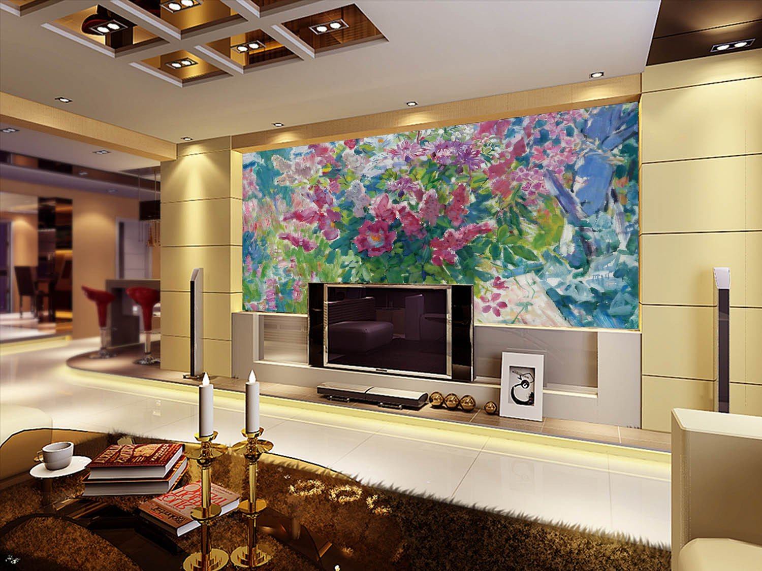 Fresh Flowers Painting Wallpaper AJ Wallpaper 2