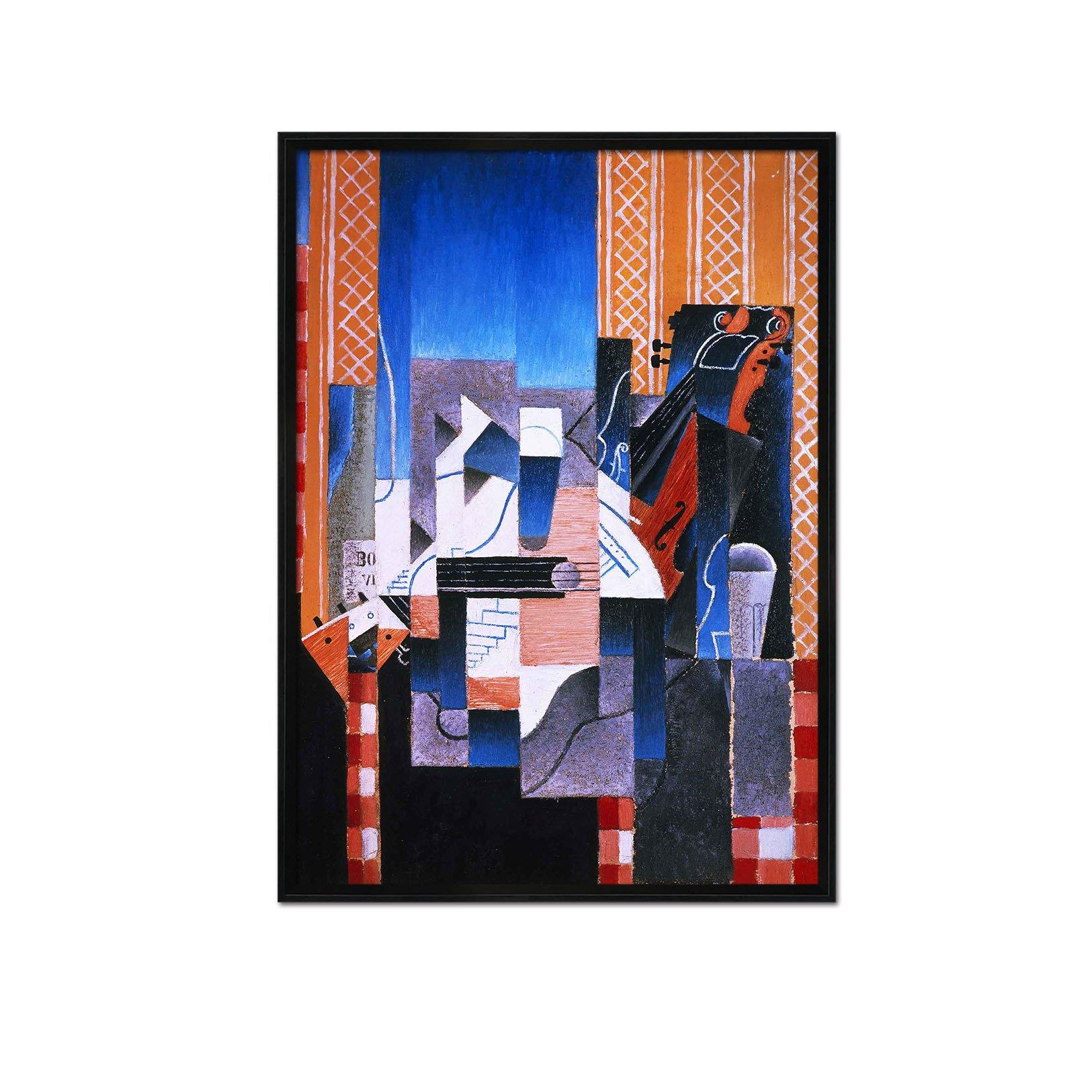 3D Blue Abstract 123 Fake Framed Print Painting Wallpaper AJ Creativity Home