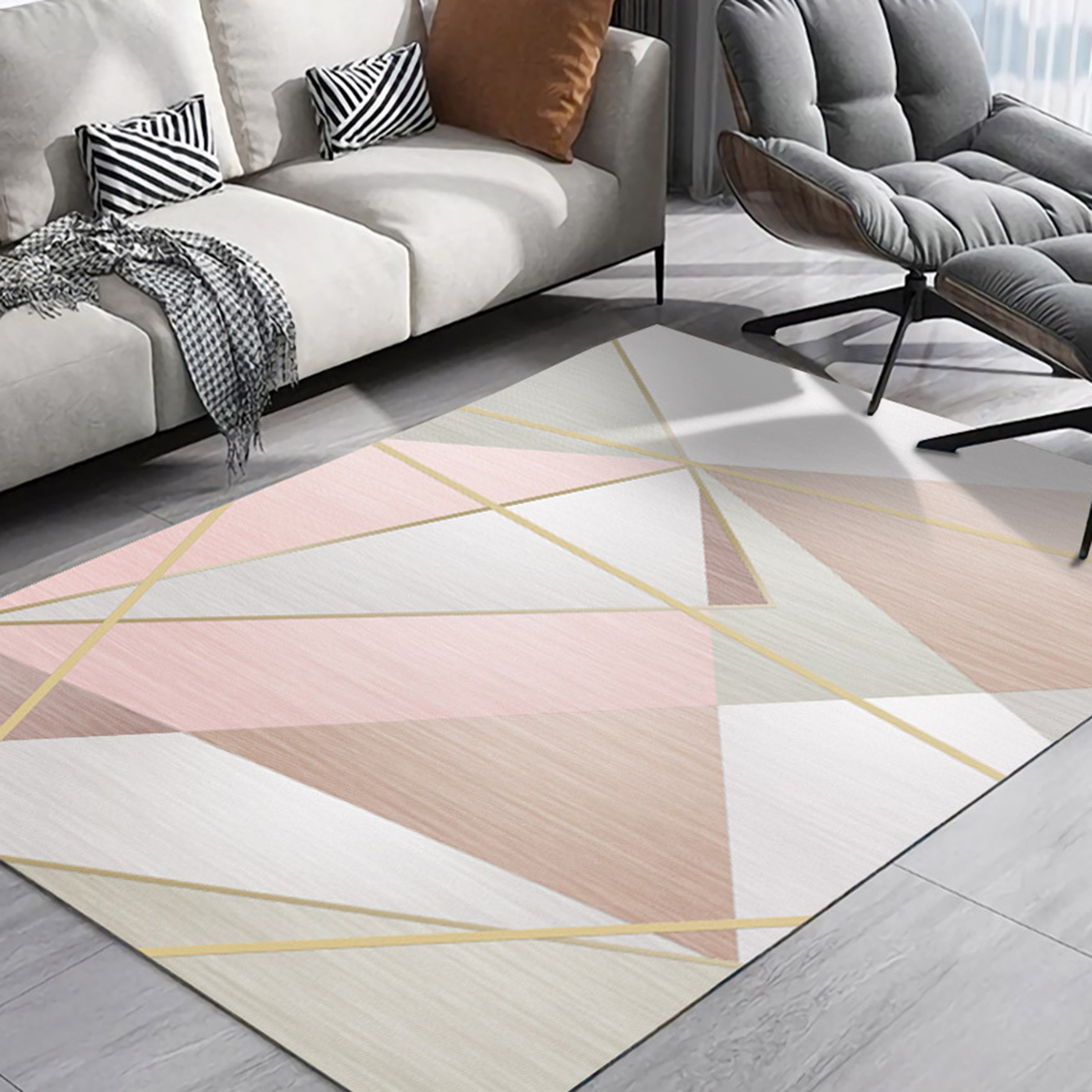 3D Colored Geometric Pattern WG317 Non Slip Rug Mat Mat AJ Creativity Home