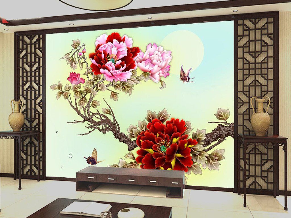 Red And Purple Peony 831 Wallpaper AJ Wallpaper 1