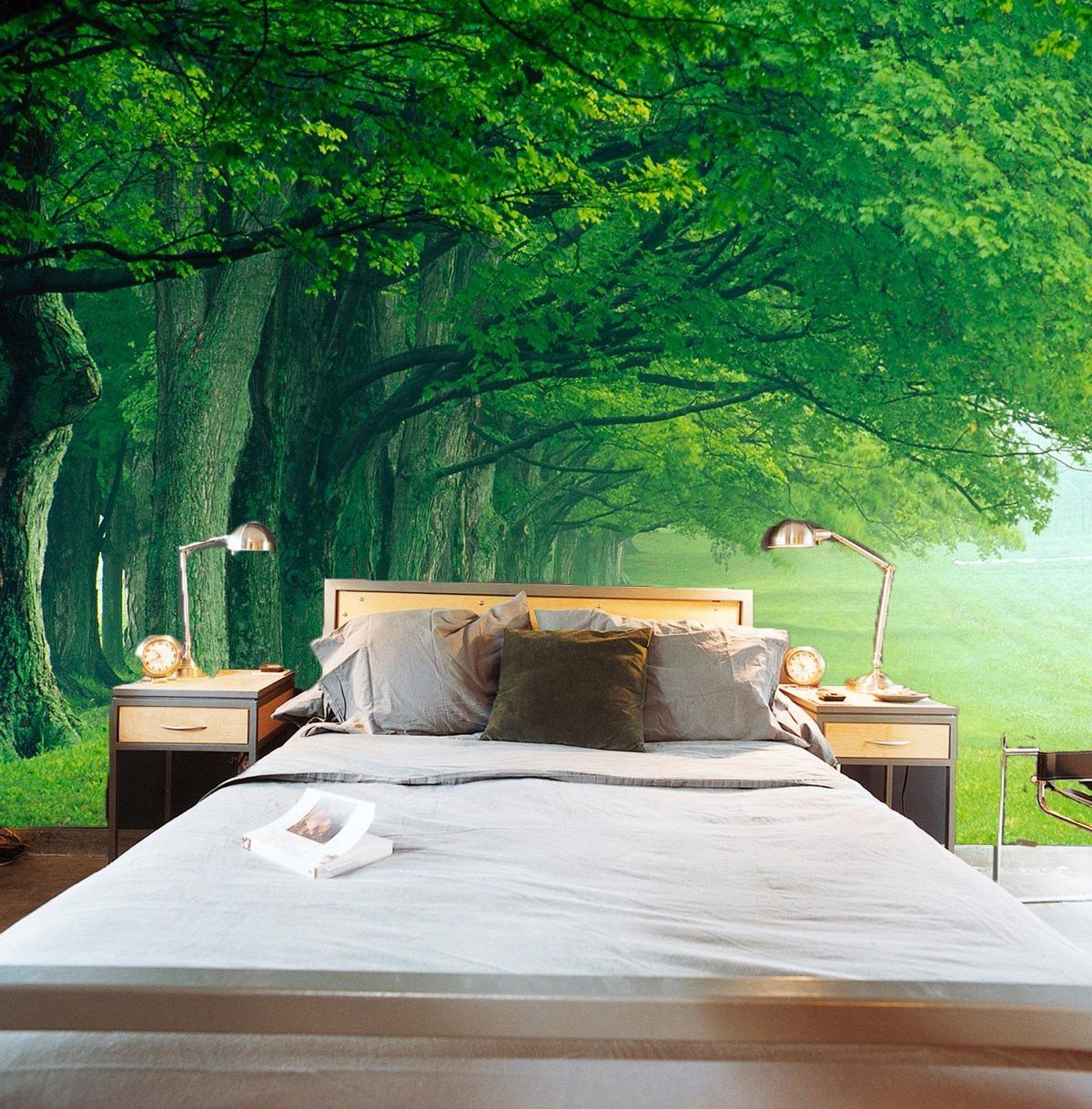 Green Lawn And Trees Wallpaper AJ Wallpaper