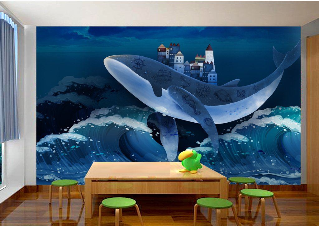 3D Shark 801 Wall Murals Wallpaper AJ Wallpaper 2
